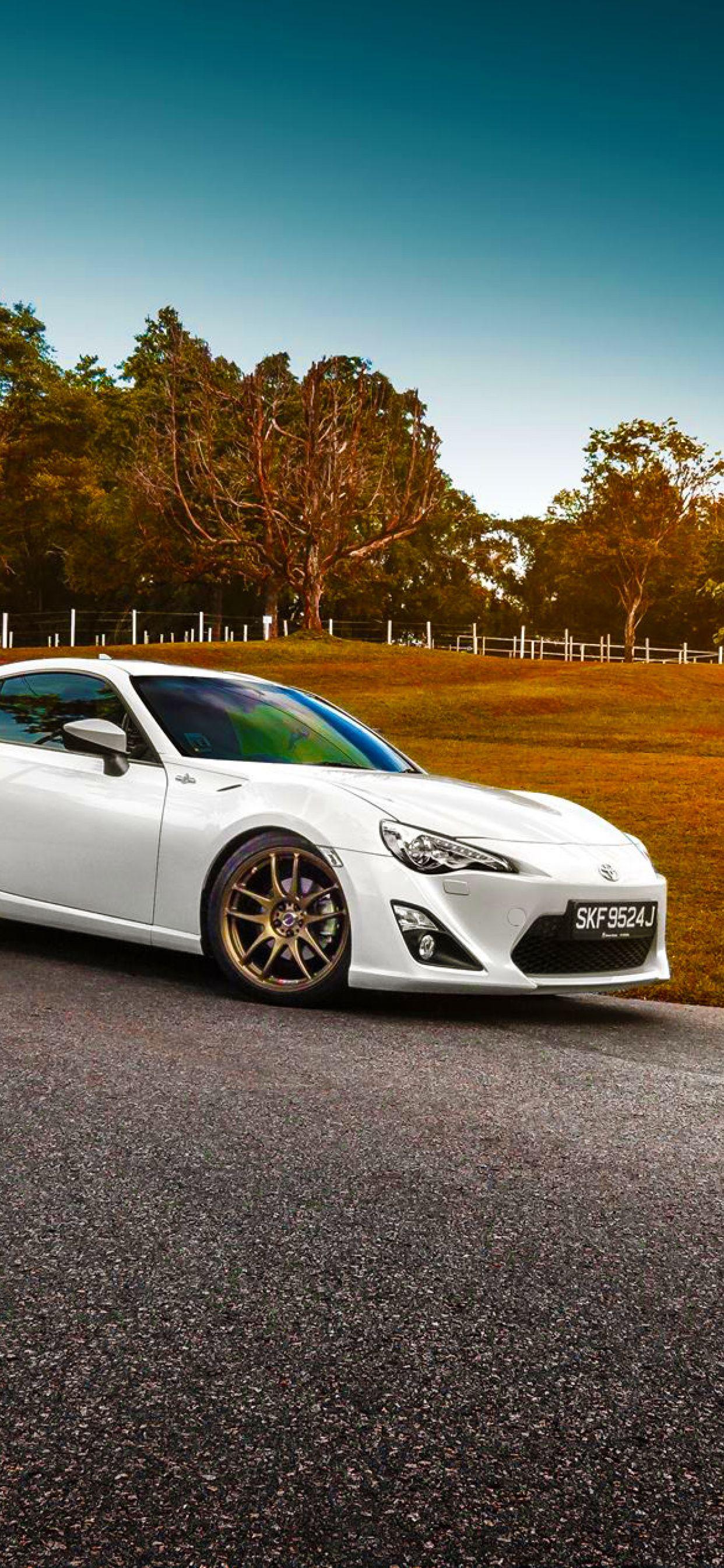 1242x2688 toyota, gt white iPhone XS MAX Wallpaper, HD Cars 4K