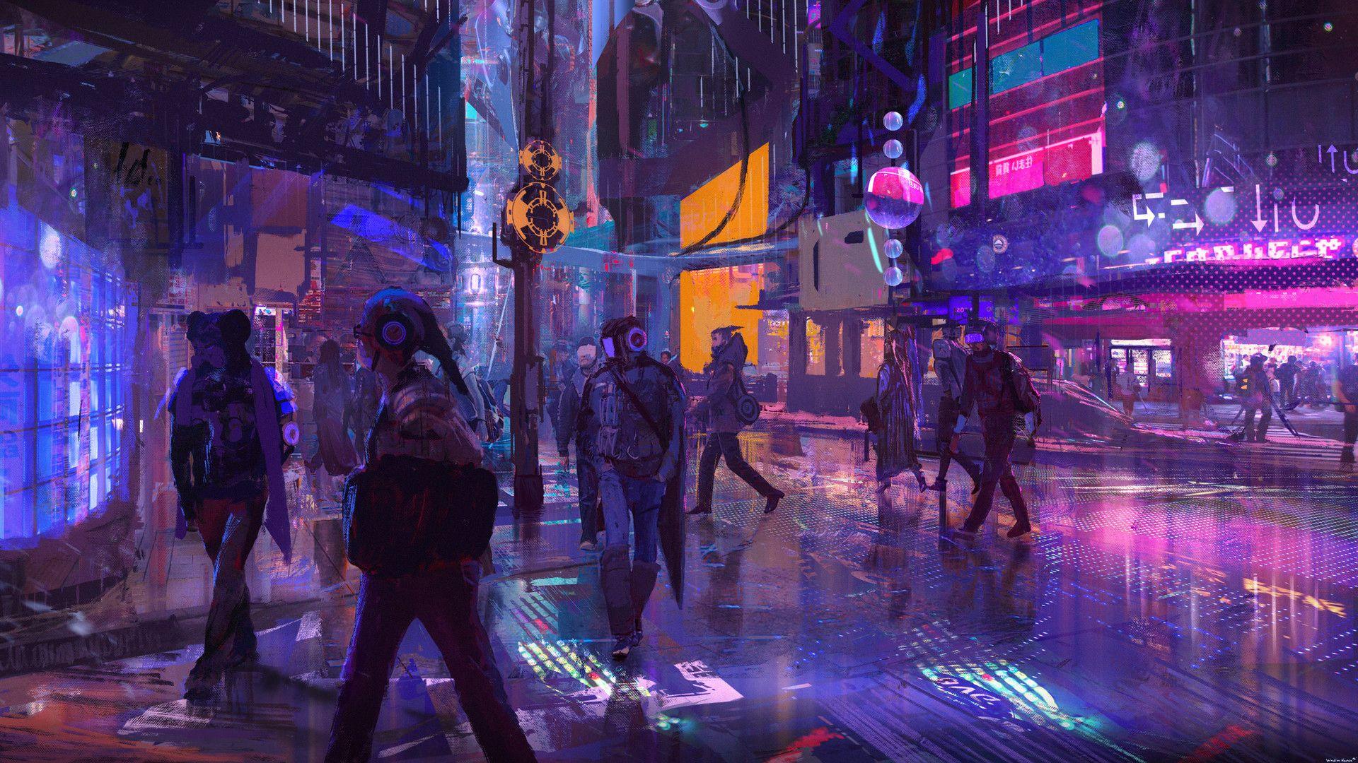 1920x1080 Cyberpunk Background. Cyberpunk