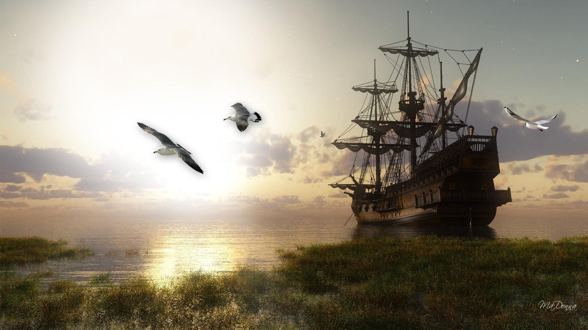 1920x1080 Tall Ship Wallpaper