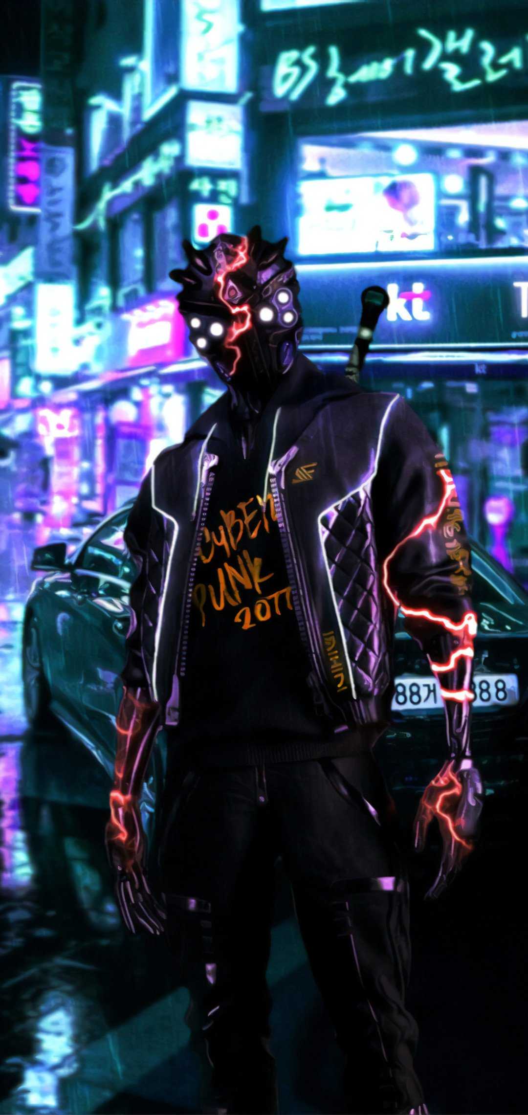 1080x2280 Cyberpunk 2077 Tokyo Street 4K HD Wallpaper (1080x2280)