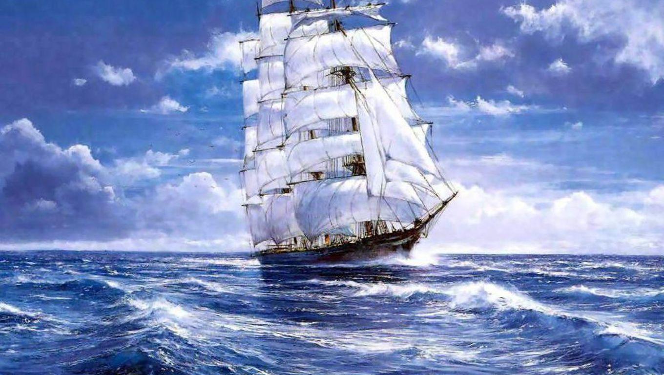 1360x768 Free download Sailing Ship Wallpaper Desktop Image amp Picture
