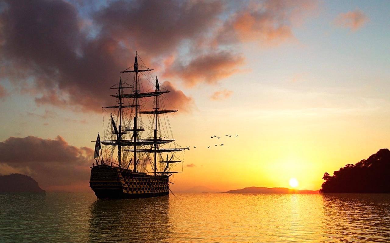 1280x800 Sailing ship Wallpaper HD (background & themes) for Android