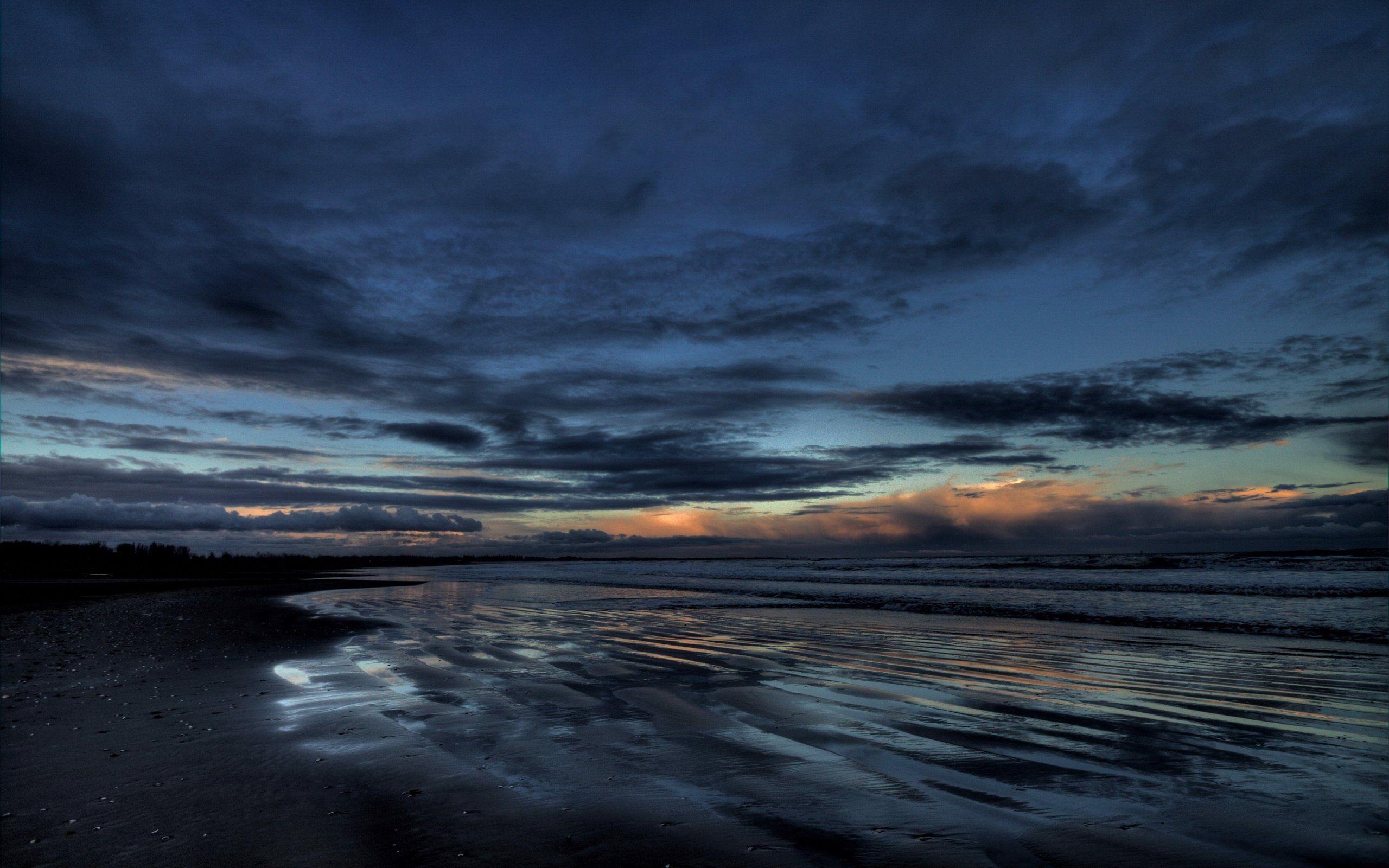 2560x1600 Dark sky and sea wallpaper background. Landscape wallpaper, Sky