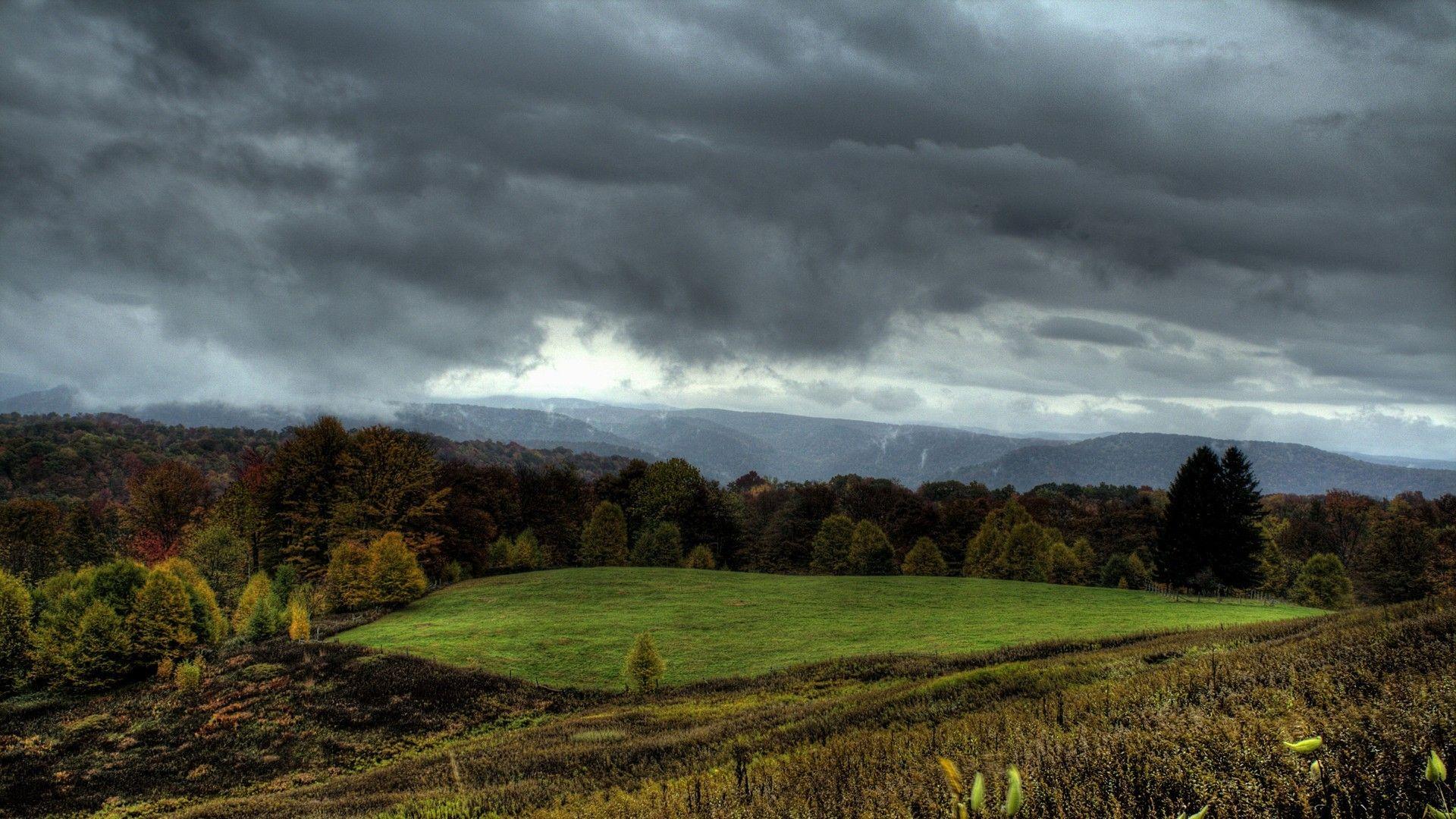1920x1080 Lovely Grazing Meadow Under Stormy Sky Wallpaper Sky
