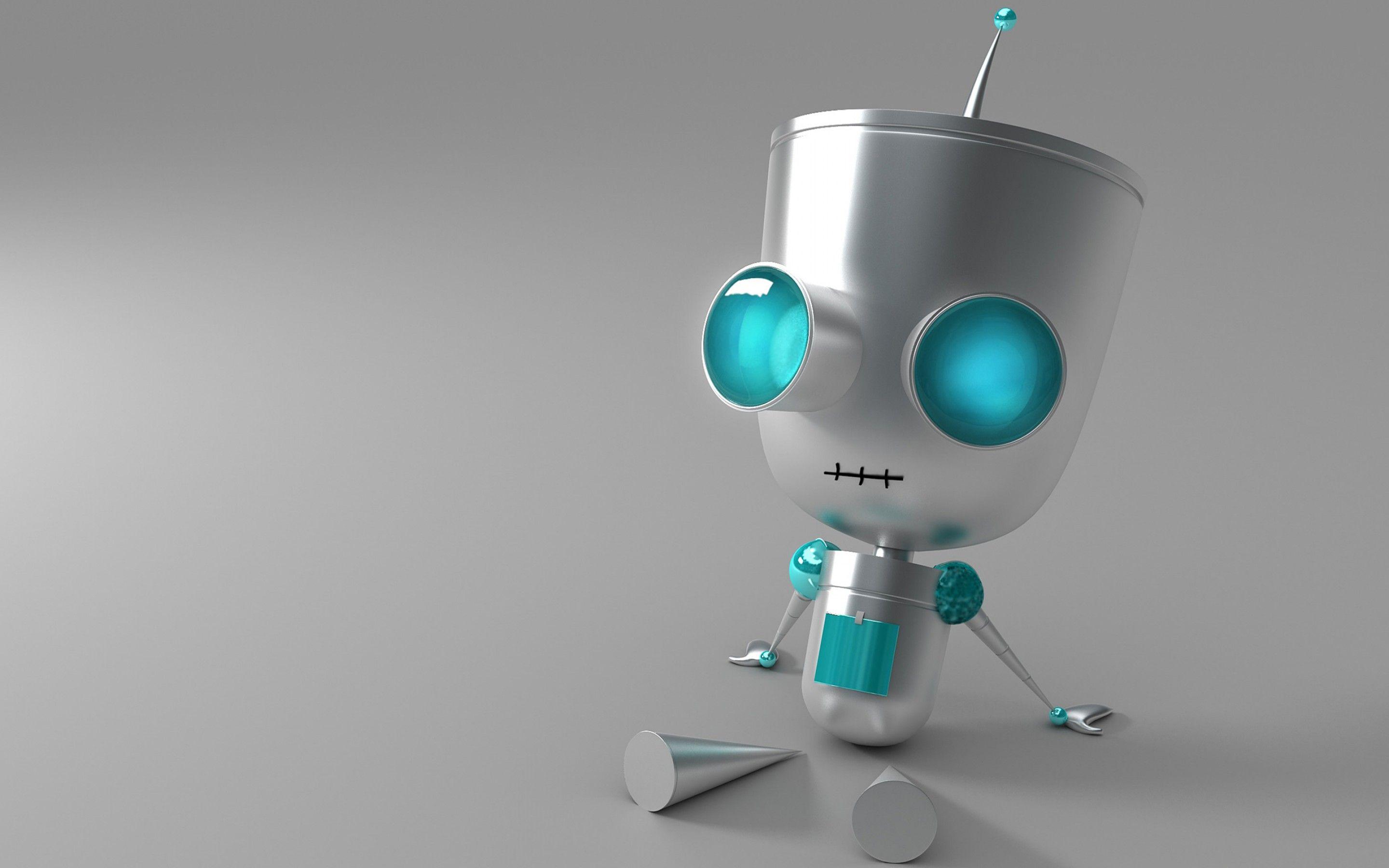 2880x1800 HD Robot Wallpaper. Robot wallpaper, Invader zim