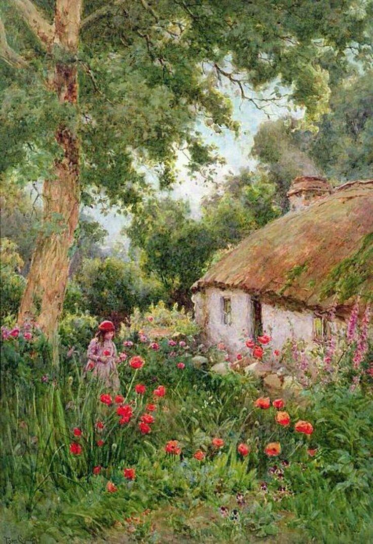 736x1073 best Art English Cottages & Gardens image