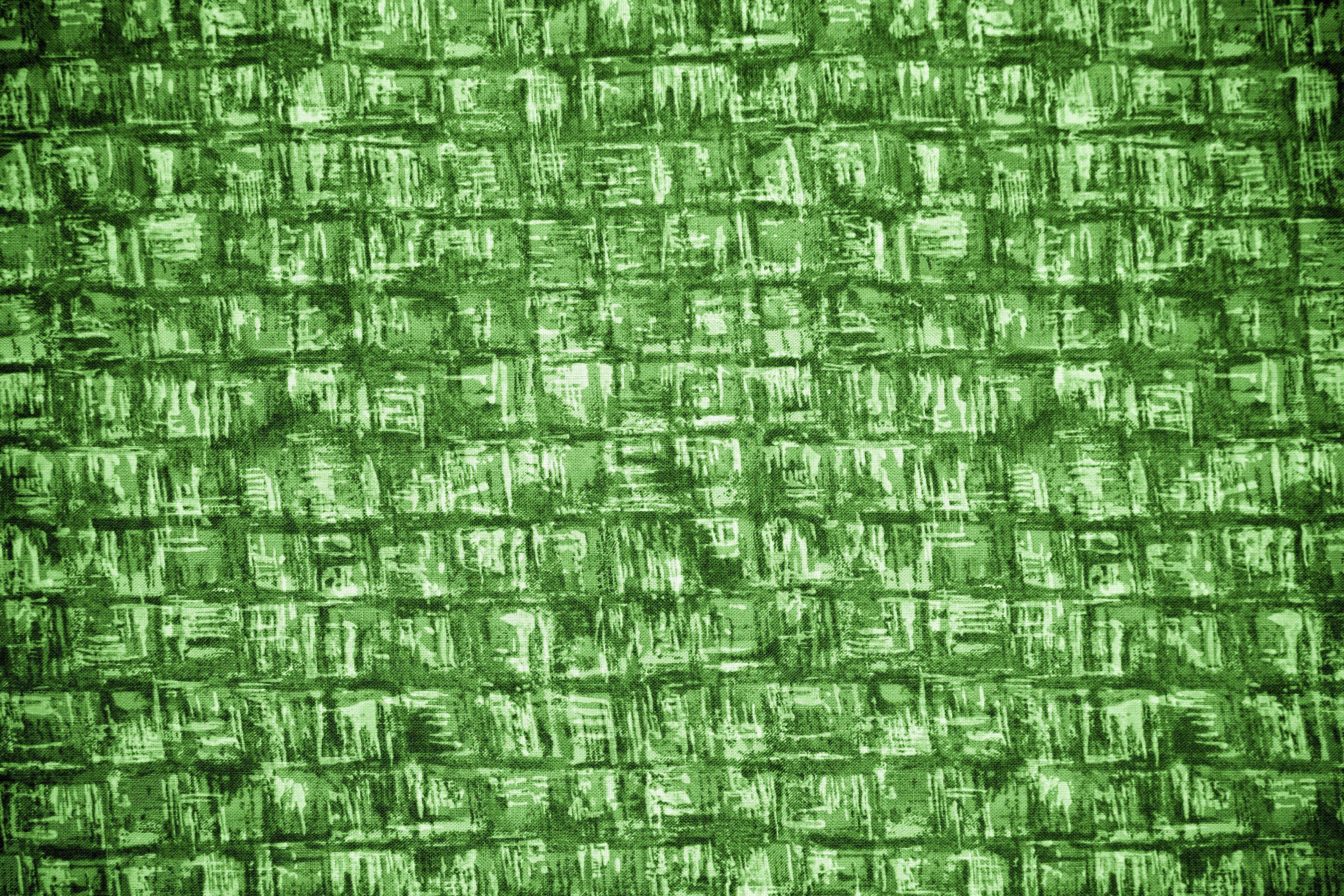3888x2592 Green Abstract Squares Fabric Texture Picture. Free Photograph