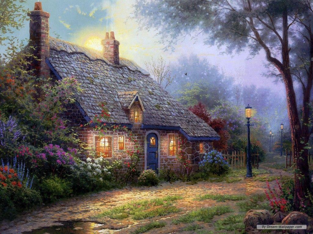 1024x768 Free Nature wallpaper Kinkade wallpaper