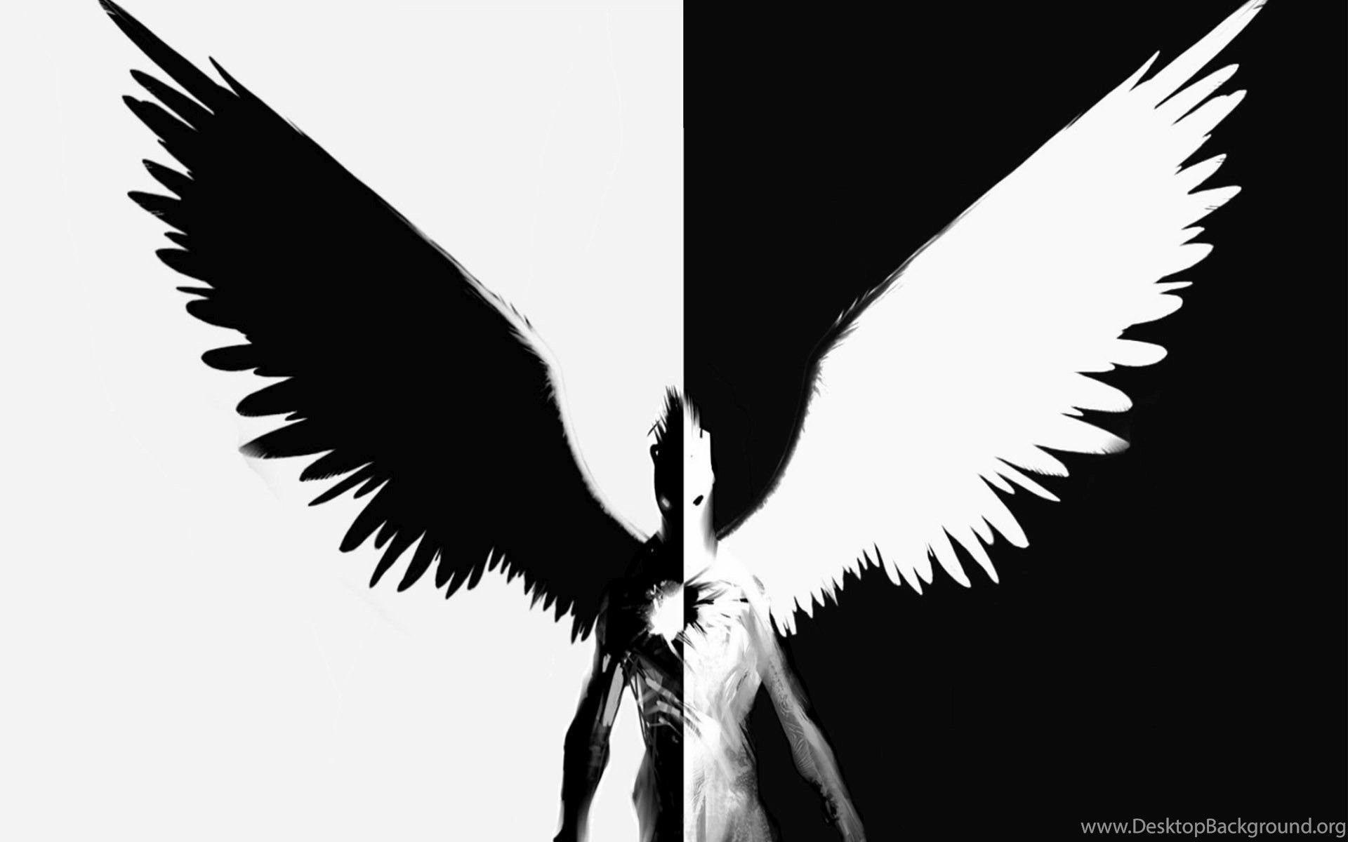 1920x1200 Half Angel, Half Demon Wallpaper 30581 Data Src And White