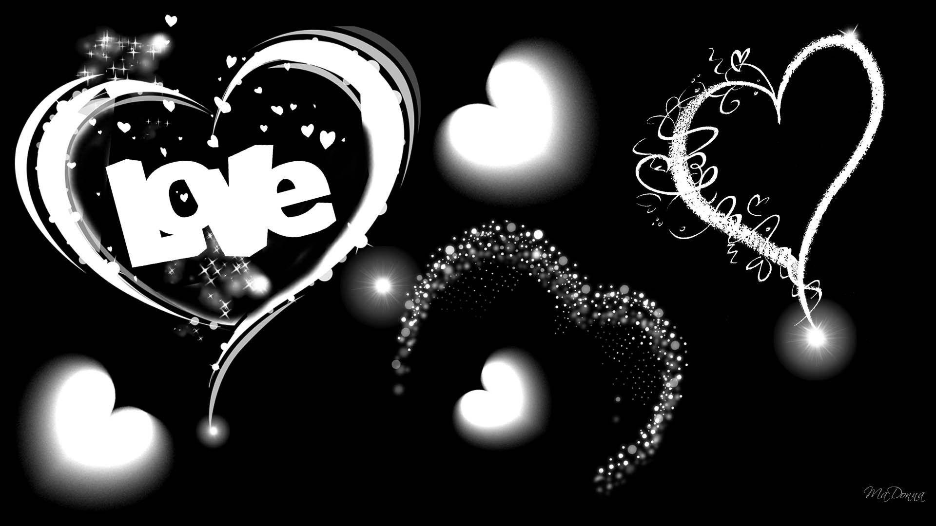 1920x1080 Free download Black And White Heart Wallpaper All Wallpaper New