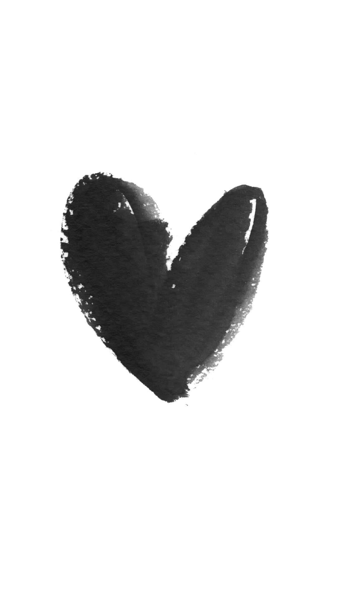 1081x1921 White black Watercolour heart iphone wallpaper phone background
