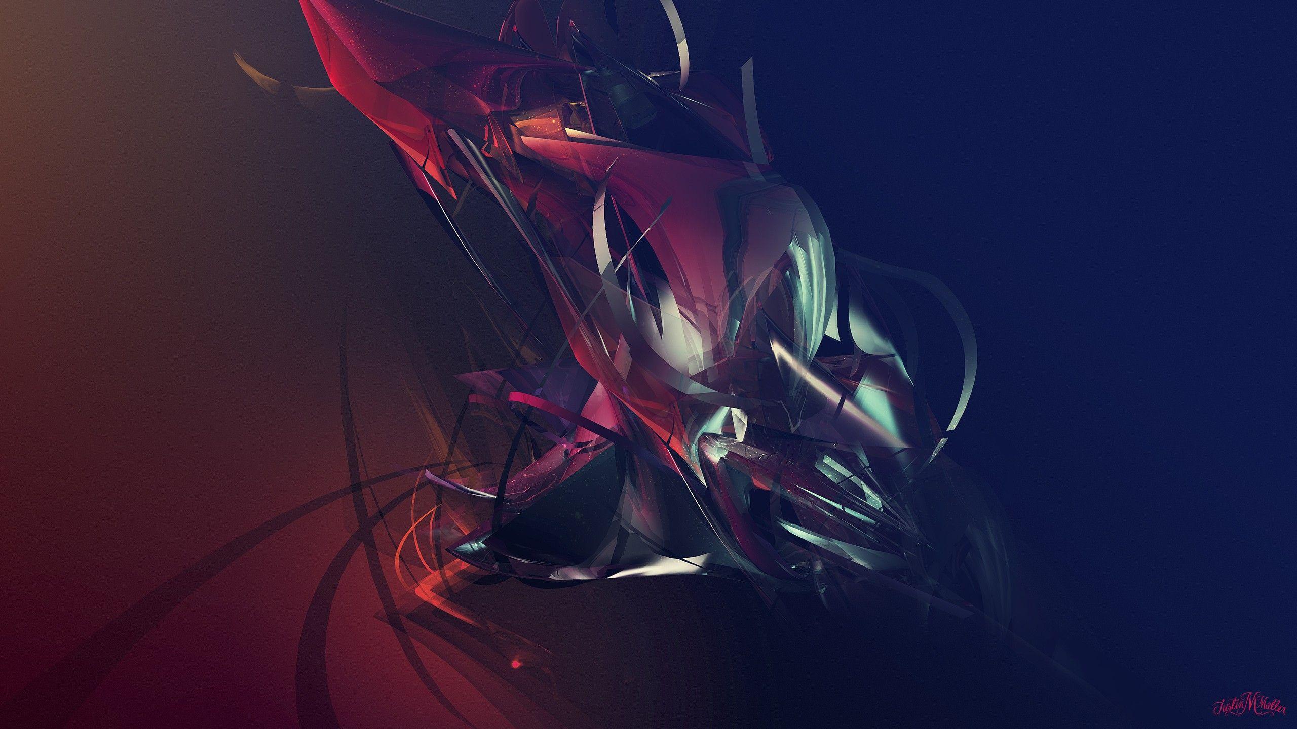 2560x1440 Justin Maller Abstract Shapes, HD Abstract, 4k Wallpaper, Image