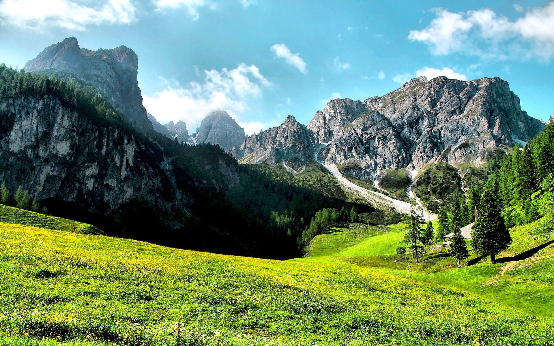 1920x1200 Mountain Valley Background 29913 1920x1200px