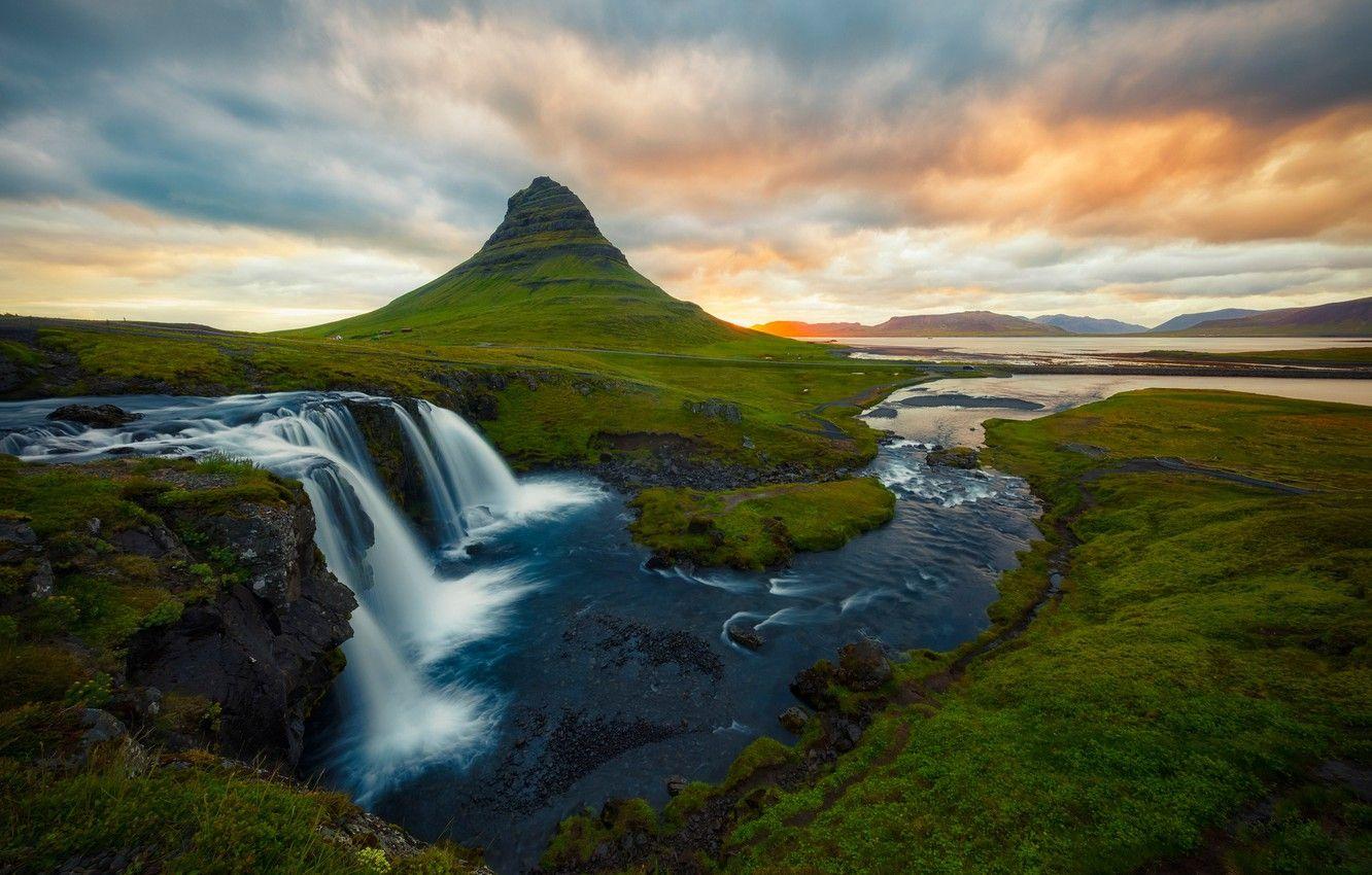 1332x850 Wallpaper greens, summer, the sky, clouds, landscape, mountains