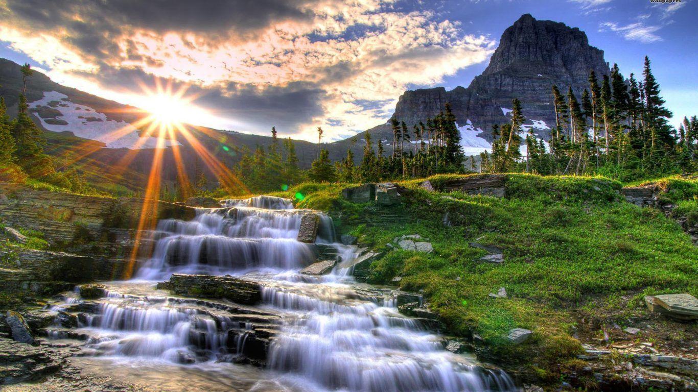 1366x768 Summer Mountains Wallpaper
