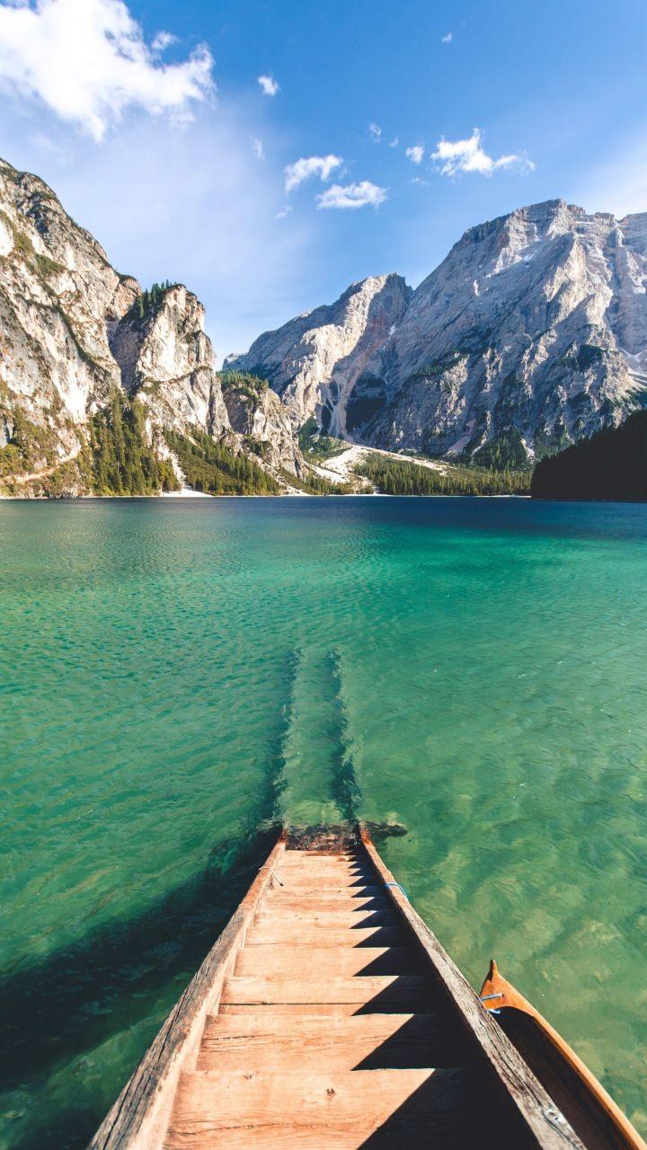 720x1280 Lake Boathouse Wallpaper