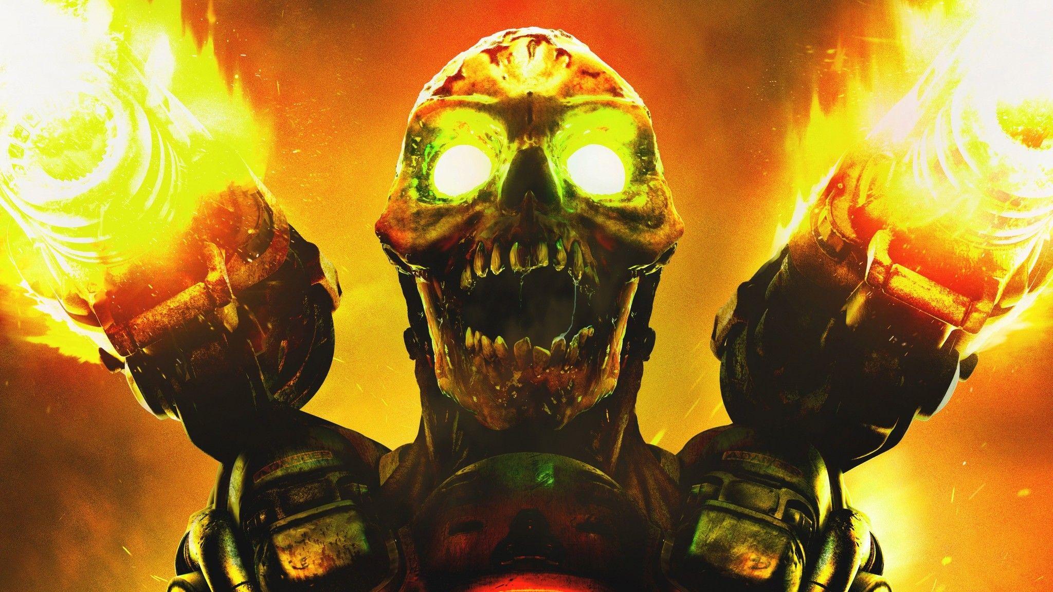 2048x1152 Doom Game Skull 2048x1152 Resolution HD 4k Wallpaper