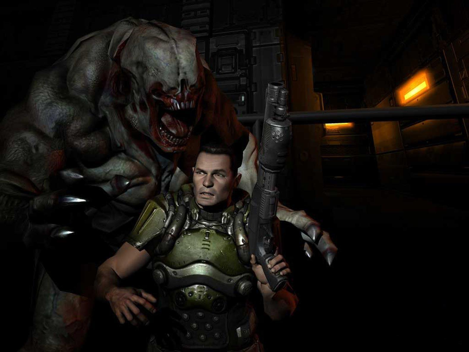 1580x1185 Doom 3 Desktop Background. Beautiful