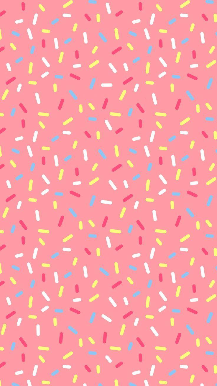 736x1308 Pink Donut Sprinkles iPhone Wallpaper. Sprinkles iphone