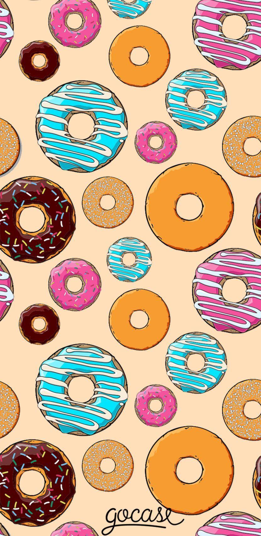 830x1706 donuts, sweets, pastel colors, wallpaper, screensaver, iphone