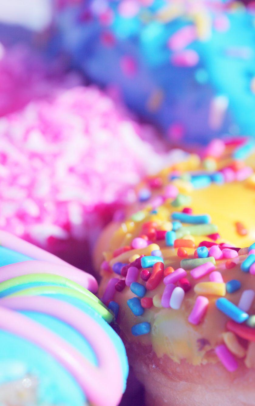 840x1336 Download Baked, sweets, colorful, Doughnut, close up wallpaper
