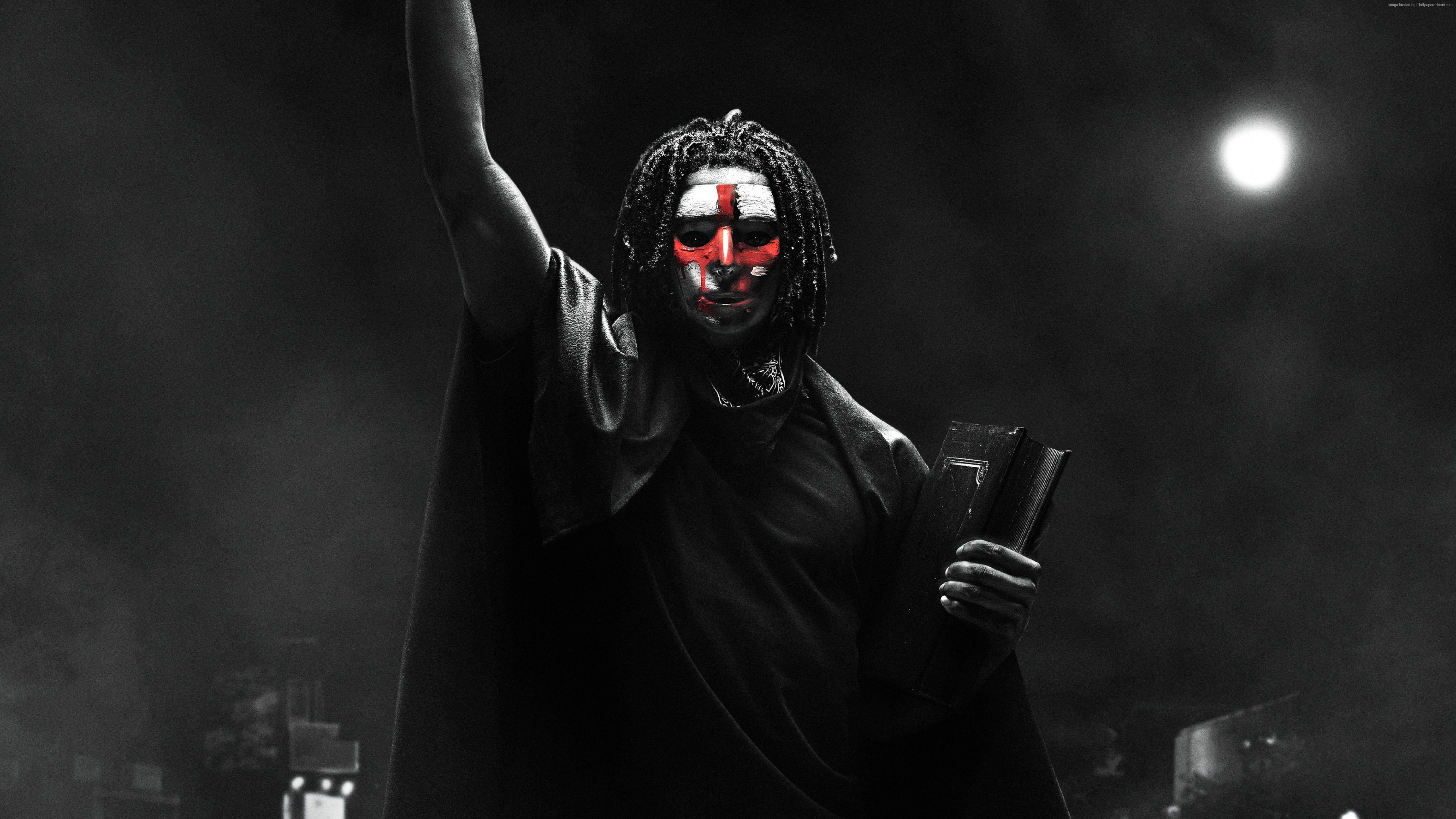 5120x2880 Men's black shirtr, The First Purge poster, 5k HD wallpaper
