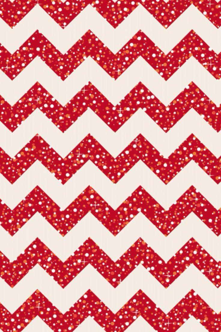736x1104 Pretty Chevron iPhone Wallpaper Red Christmas Pattern