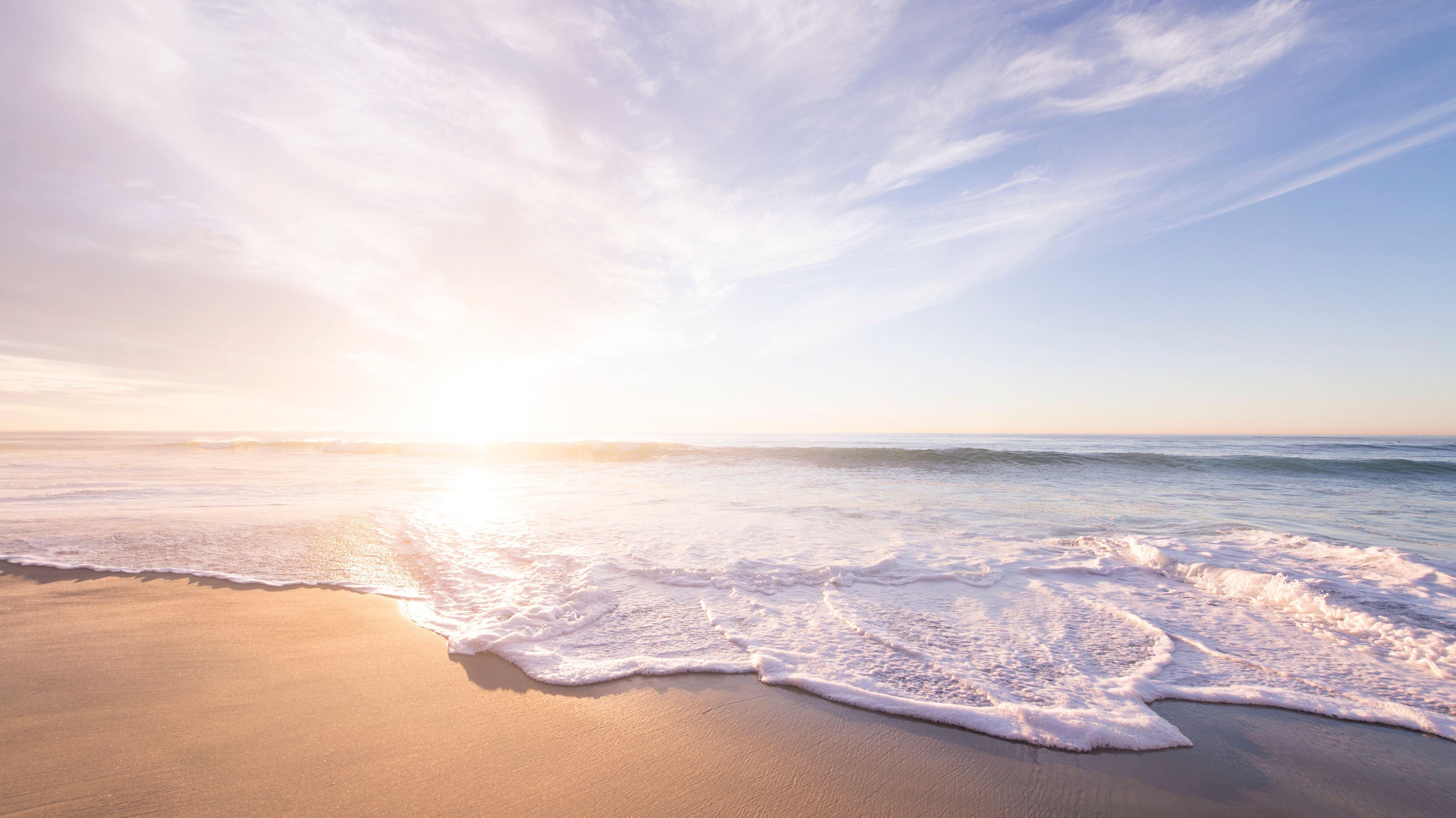 3840x2160 Wallpaper 4k Beach Seashore Sunrise 4k 4k Wallpaper, 5k Wallpaper, Beach Wallpaper, Hd Wallpaper, Nature Wallpaper, Seashore Wallpaper, Sunrise Wallpaper, Waves Wallpaper