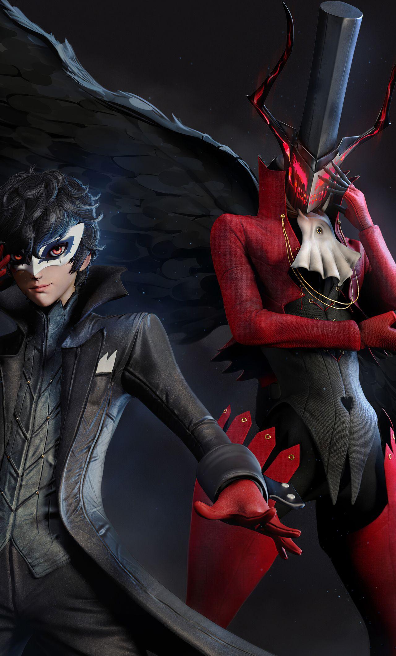 1280x2120 Joker And Arsene From Persona 5 iPhone HD 4k