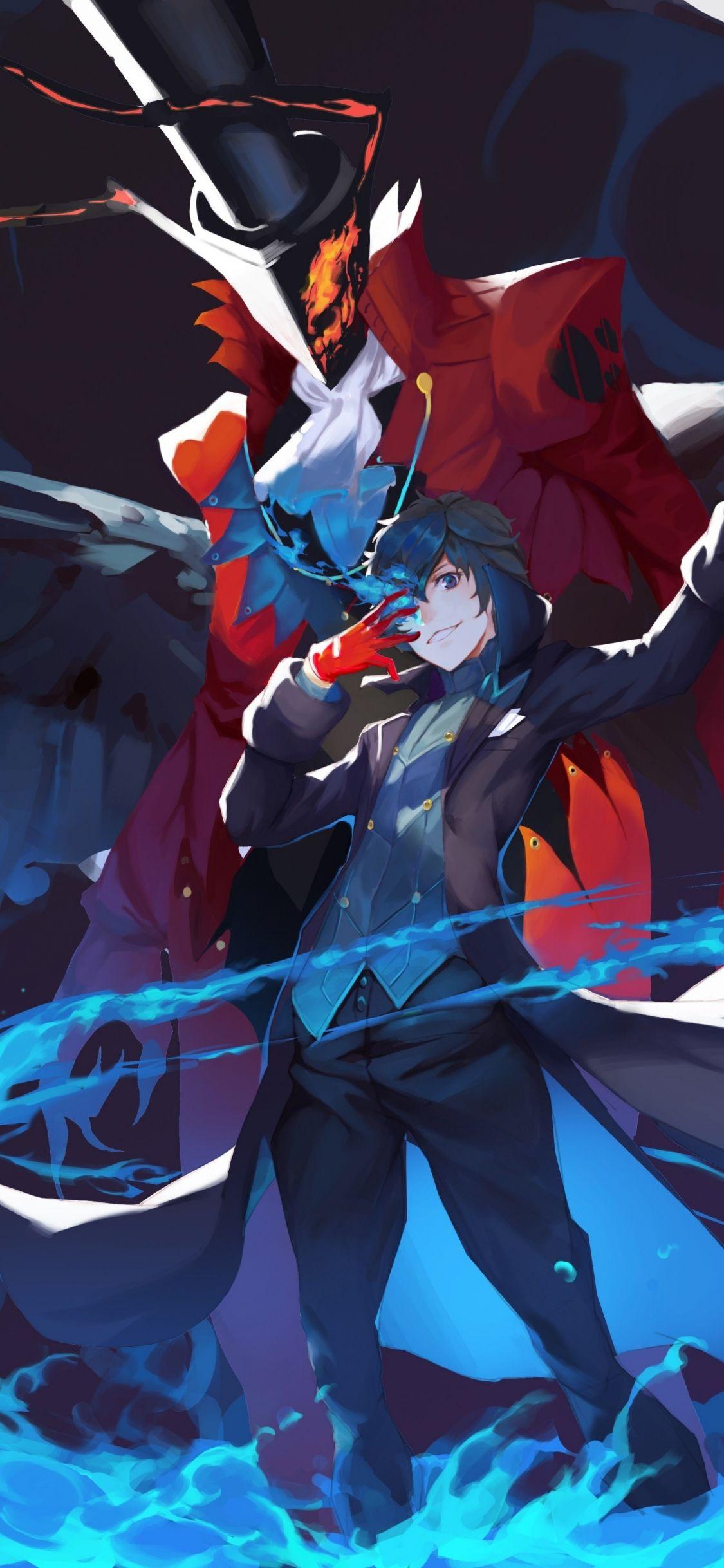 1125x2436 Download 1125x2436 wallpaper akira kurusu, persona anime, video