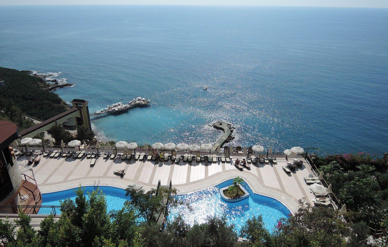 1332x850 Wallpaper sea, Turkey, Alanya image for desktop, section пейзажи