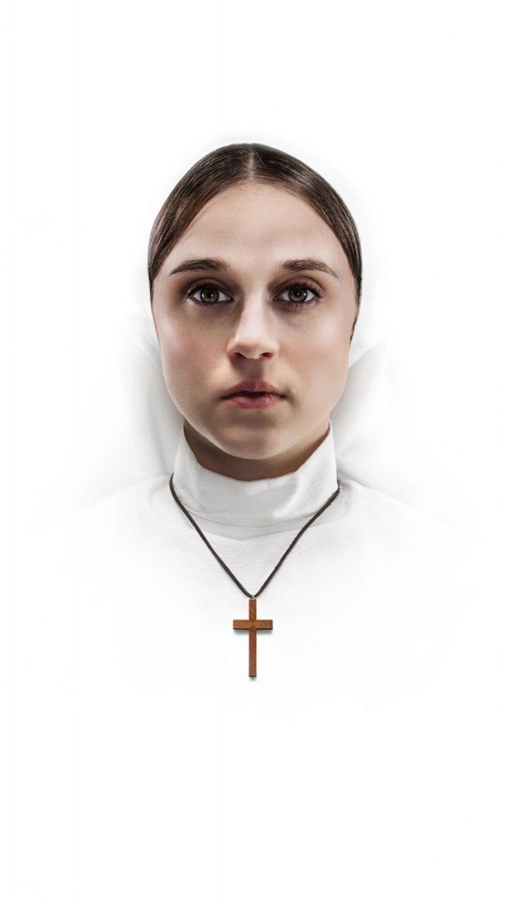 720x1280 Taissa Farmiga, The Nun, Horror movie, minimal, art
