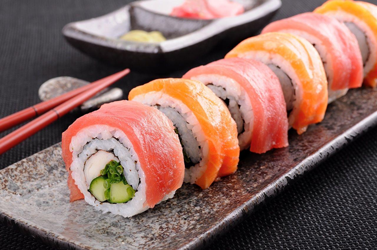 1280x850 Sushi Fish Food Closeup