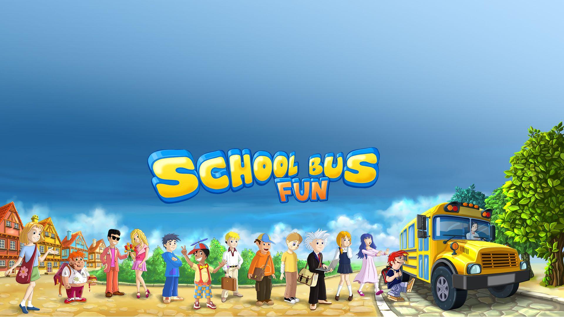 1920x1080 Wallpaper. School Bus Fun