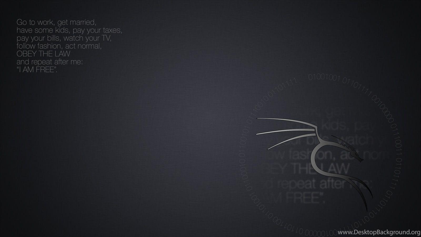 1600x900 Kali Linux Wallpaper 'I Am Free' Desktop Background