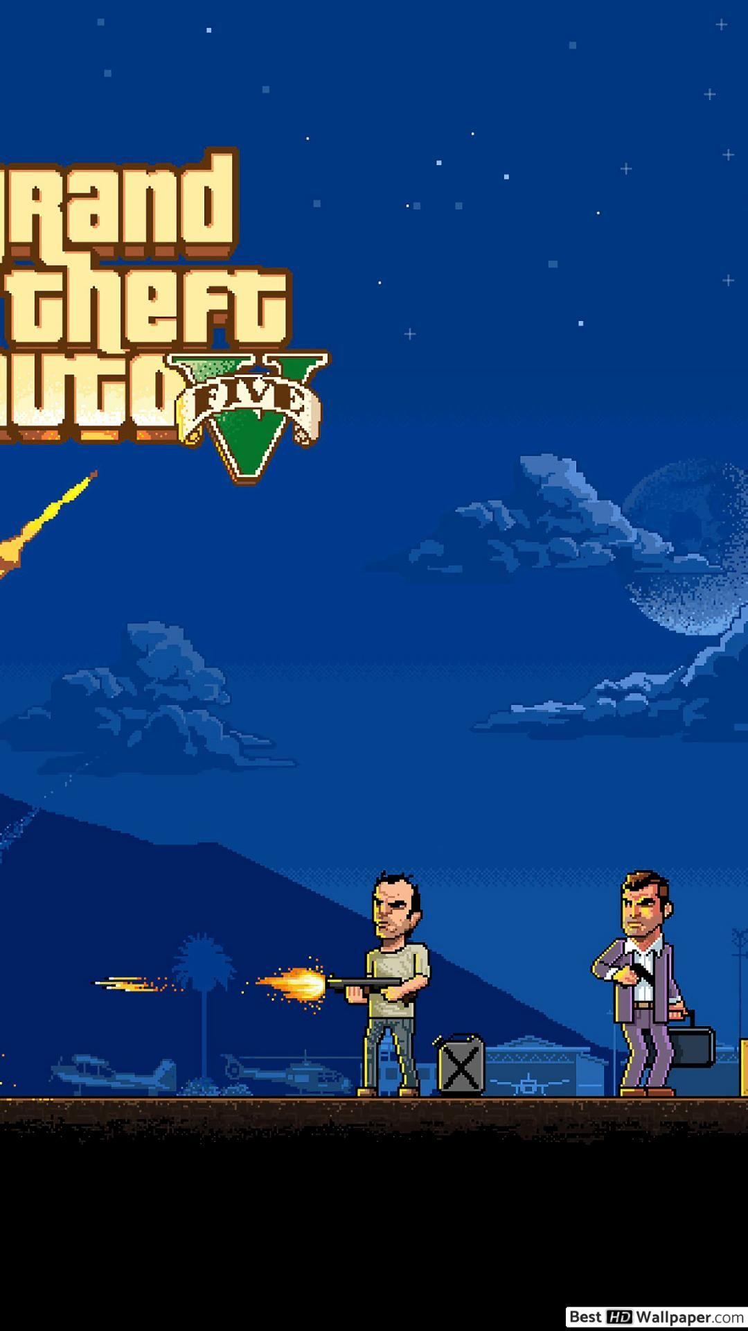 1080x1920 GTA 5 digital art HD wallpaper download