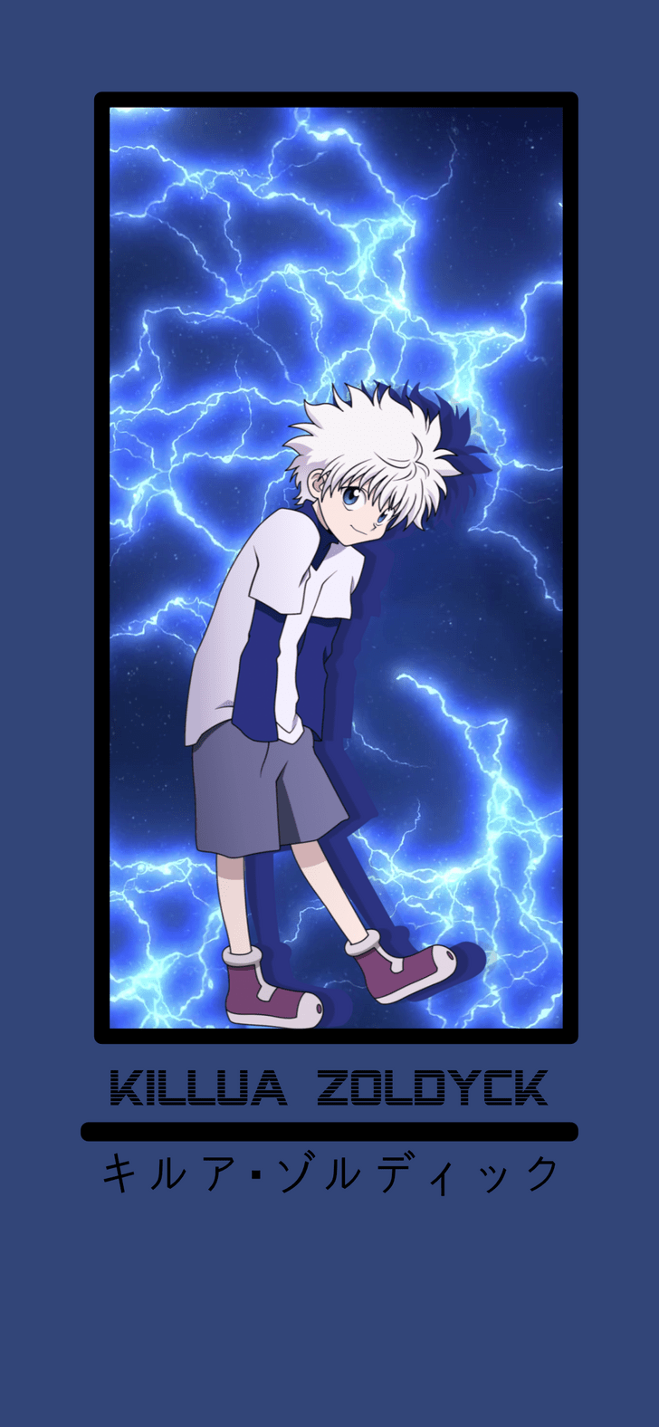 728x1576 Killua Wallpaper i threw together for my sister