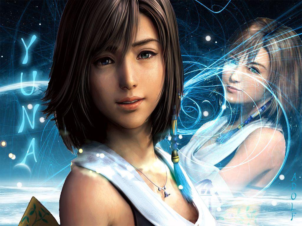 1024x768 Video Game Gallery: Final Fantasy 10 Yuna Wallpaper