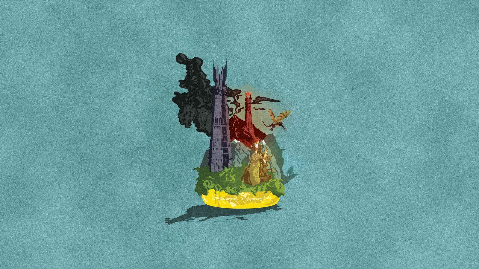1600x900 The Lord Of The Rings, Minimalism Wallpaper HD / Desktop and Mobile Background