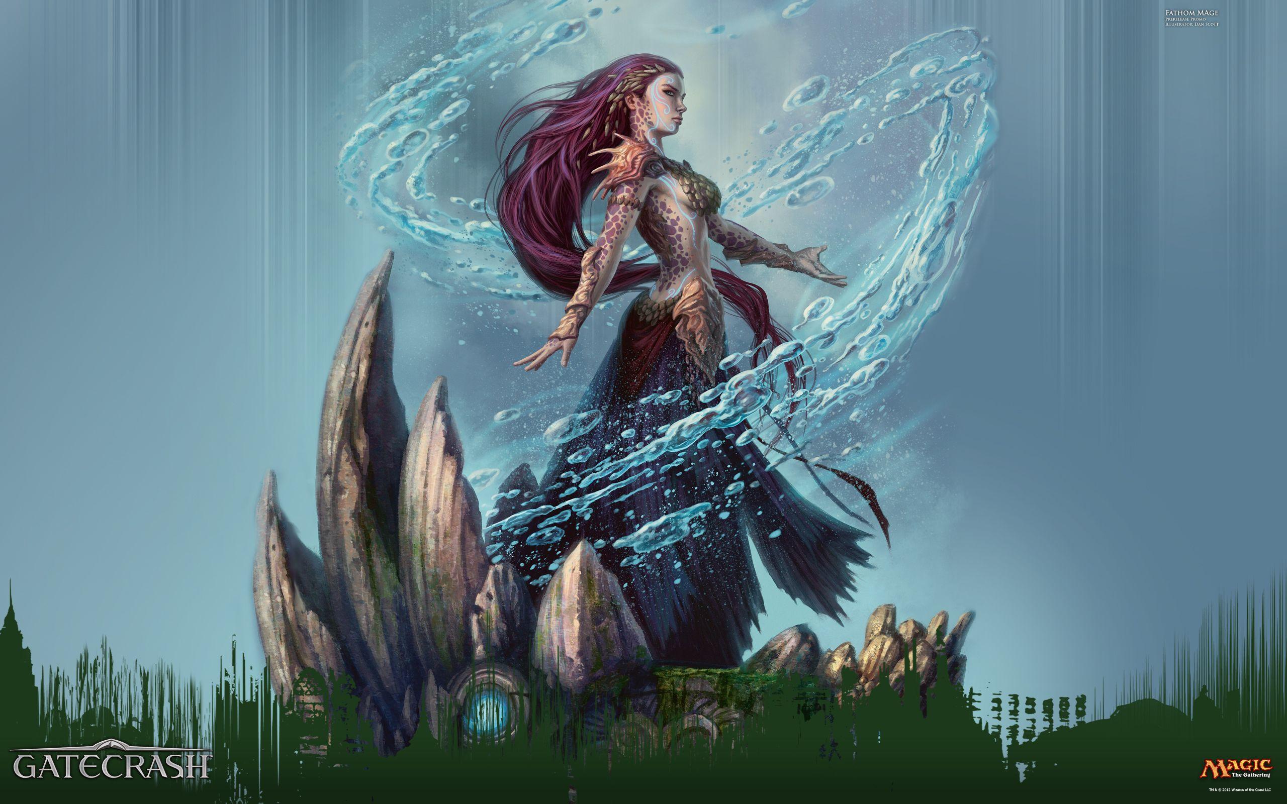 2560x1600 Wallpaper of the Week: Prerelease Promo Fathom Mage. MAGIC: THE