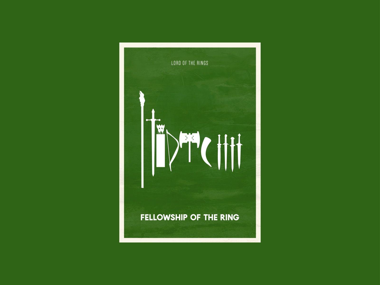 1600x1200 Lord of the Rings: Fellowship of the Ring (Minimalist Poster)