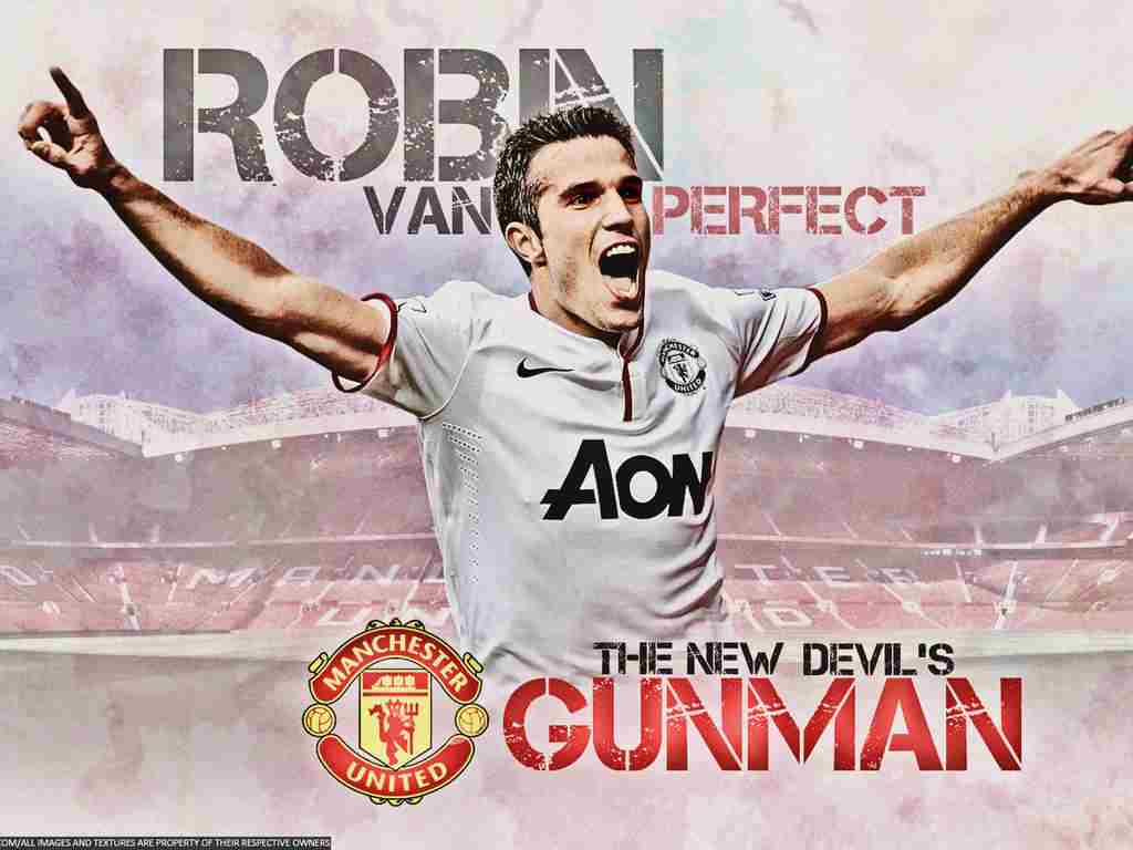 1024x768 Robin van Persie Football Wallpaper