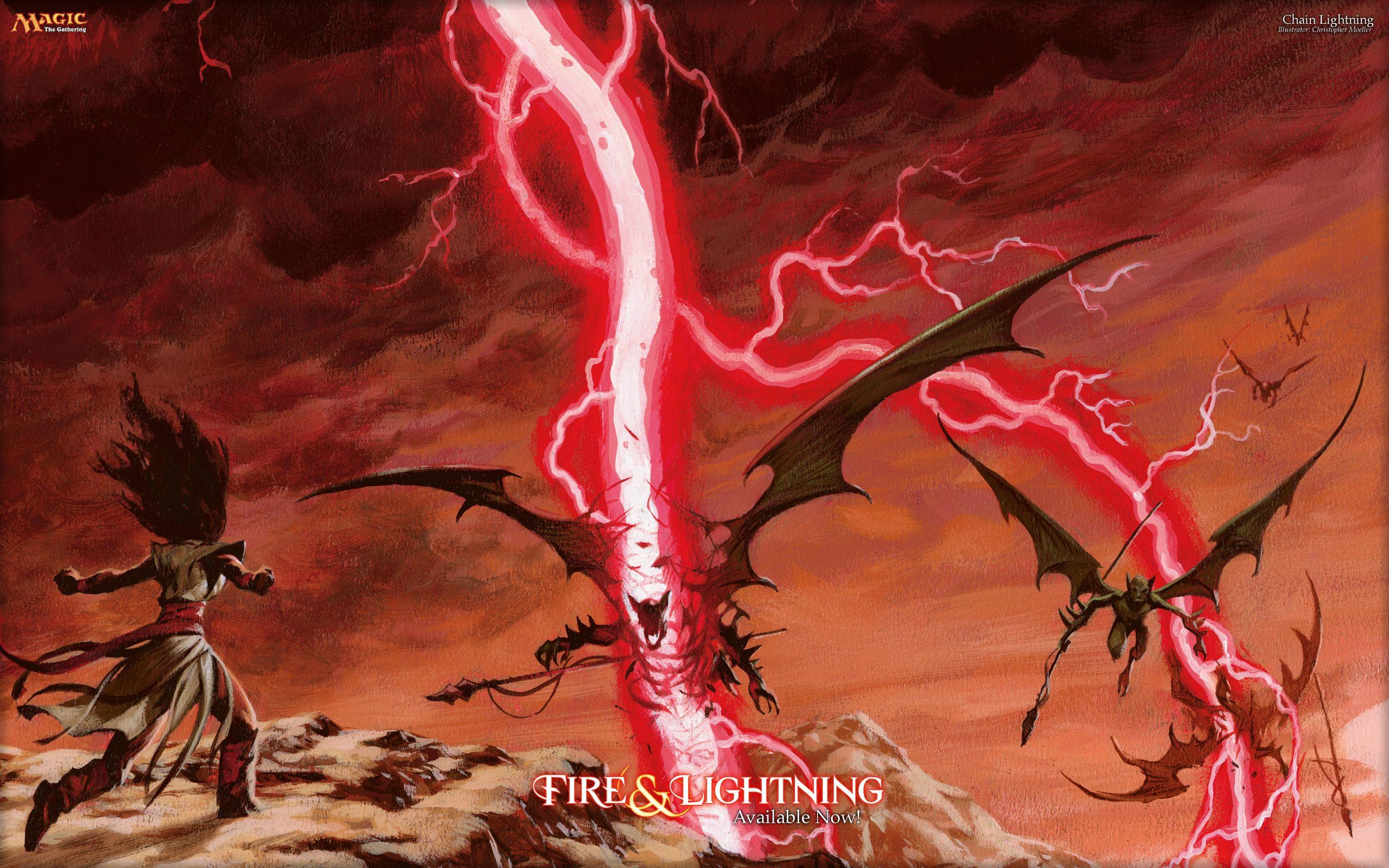 2560x1600 Wallpaper of the Week: Chain Lightning. MAGIC: THE GATHERING