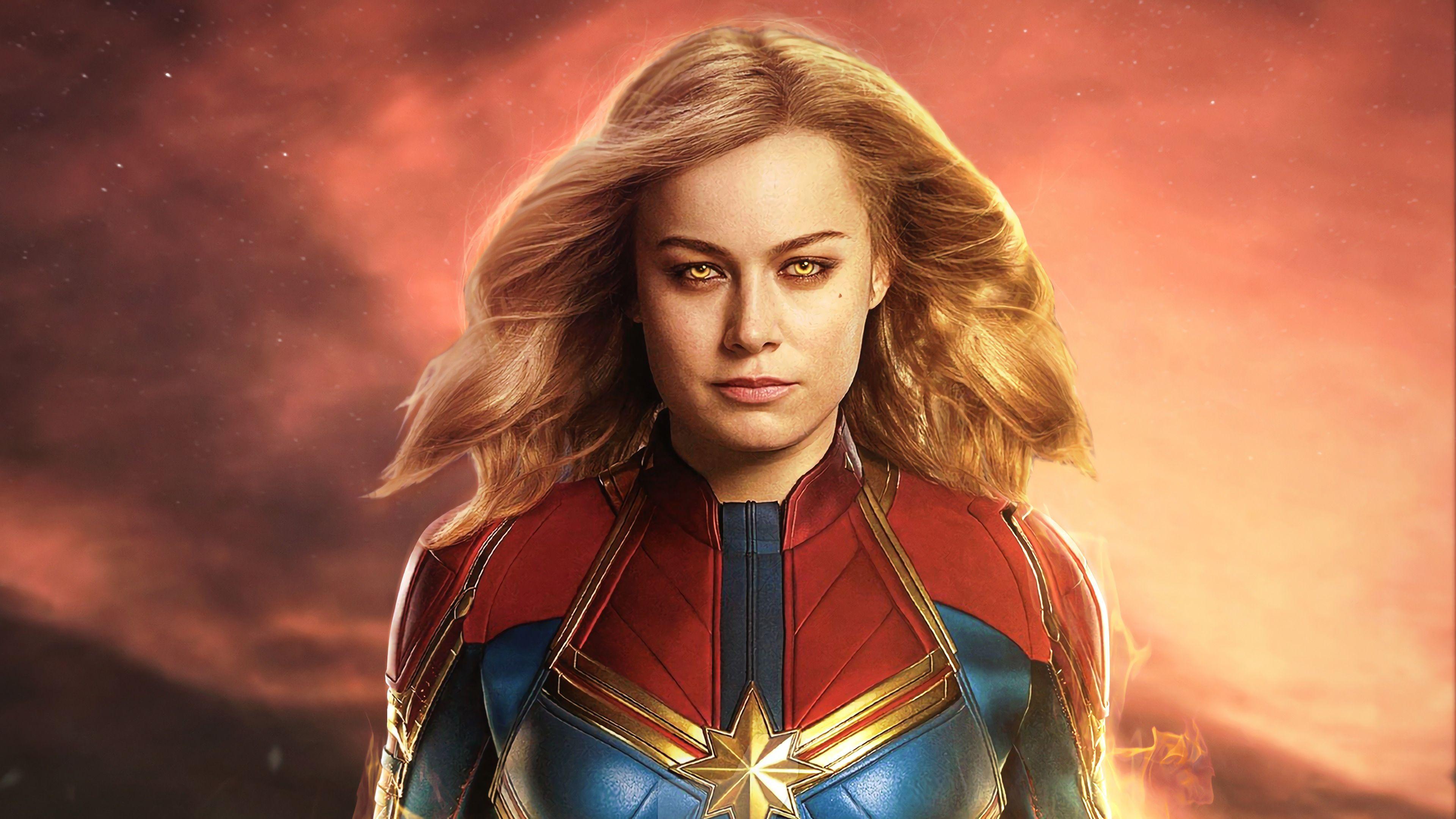 3840x2160 Captain Marvel Brie Larson Wallpaper