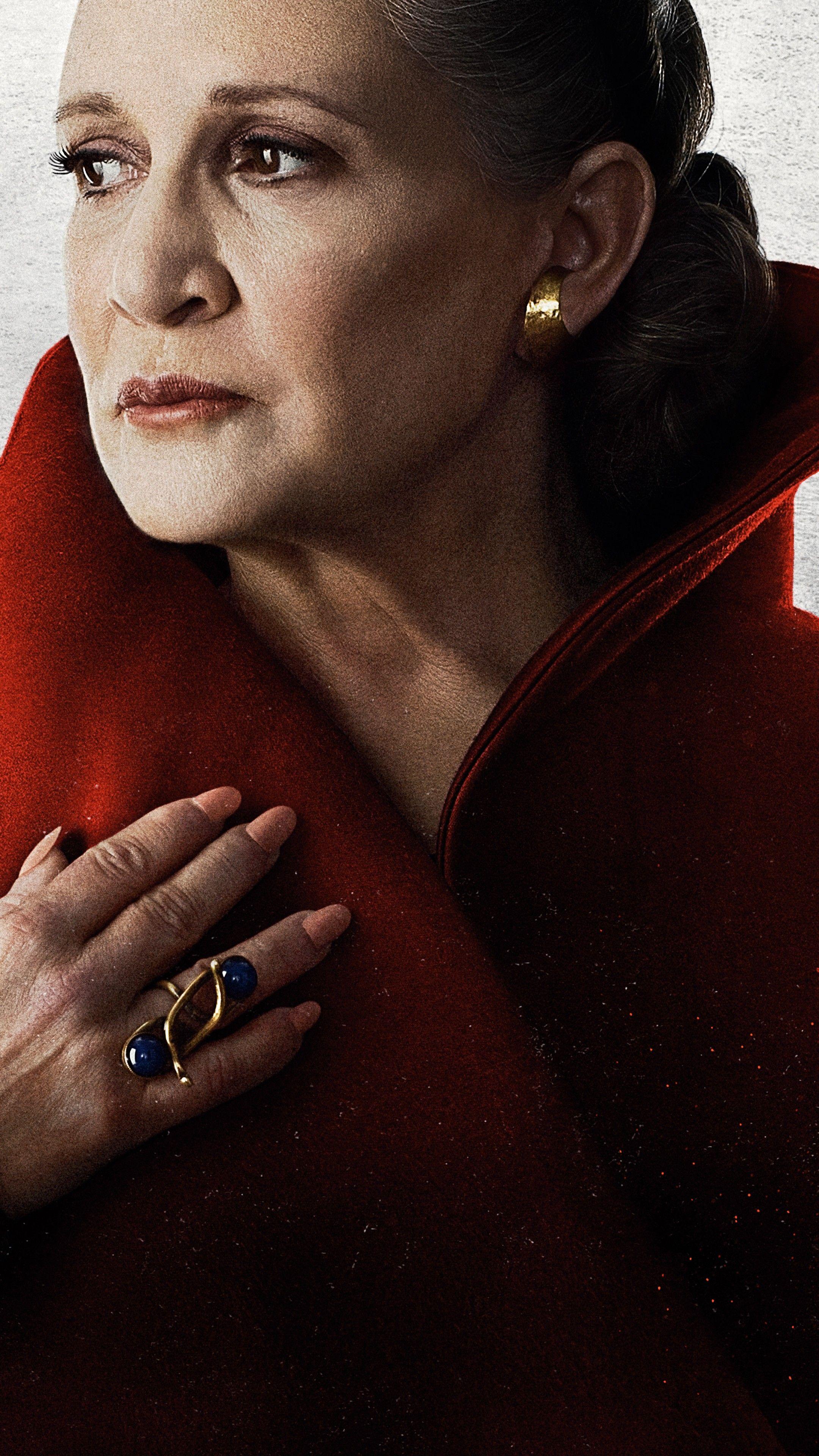 2160x3840 Wallpaper Star Wars: The Last Jedi, Carrie Fisher, 8k, Movies