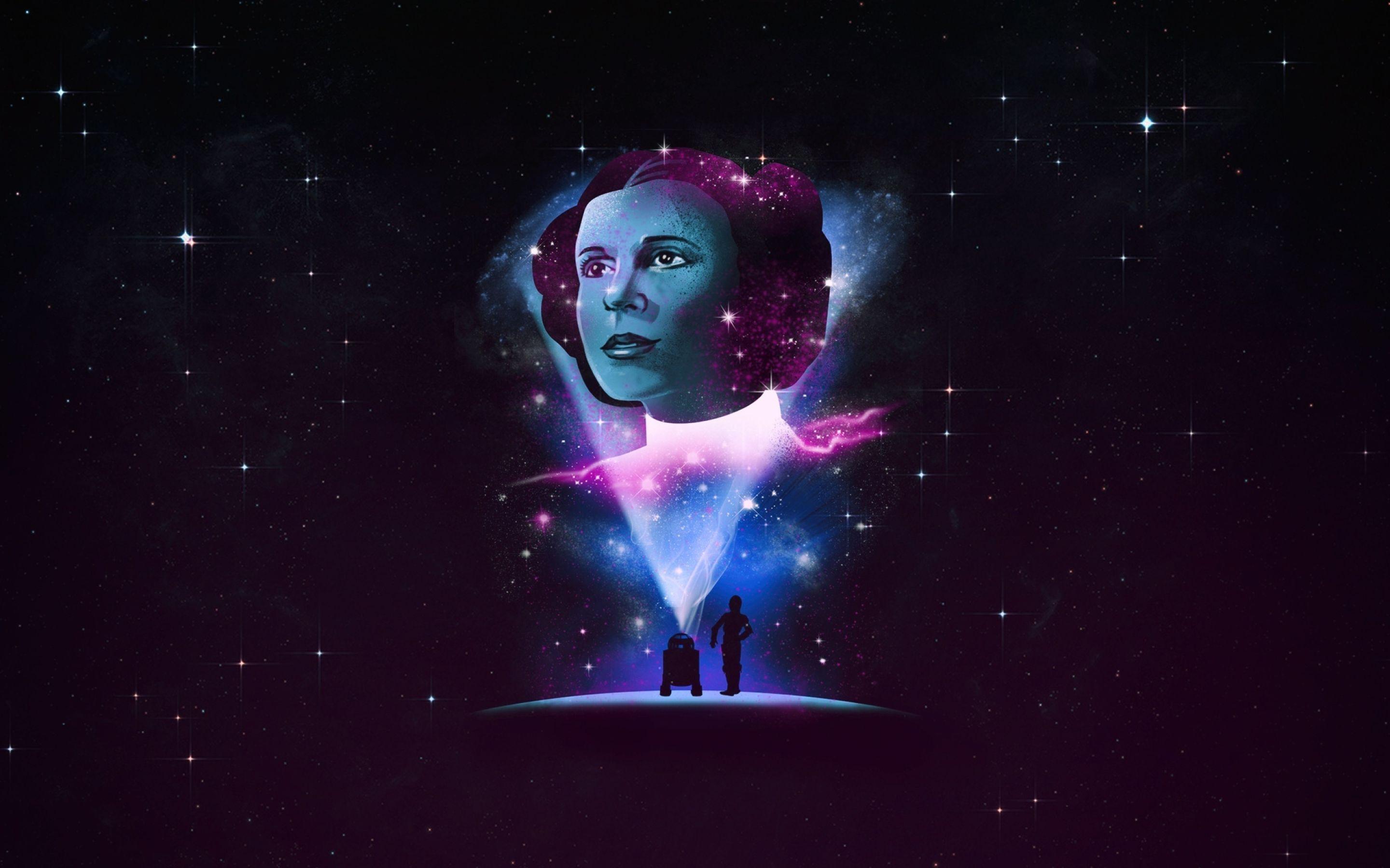 2880x1800 Star Wars Artwork Carrie Fisher Macbook Pro Retina