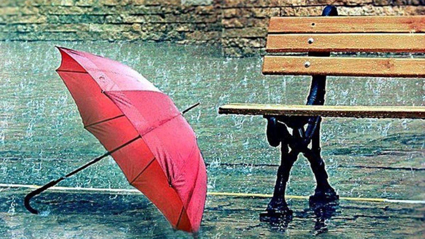 1366x768 Romantic Love Wallpaper Rain Image HD