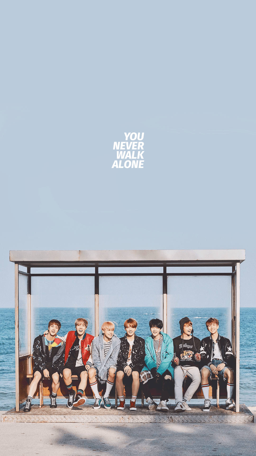 1080x1920 Aesthetic Wallpaper : BTS You Never Walk Alone & Drawing