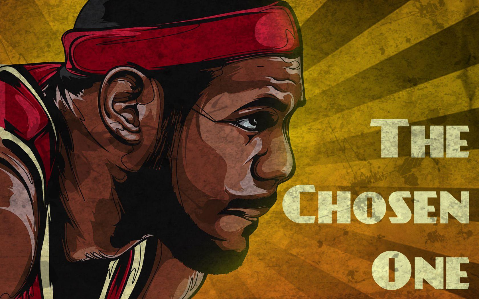 1680x1050 Karikatur Lebron James Miami Heat Wallpaper