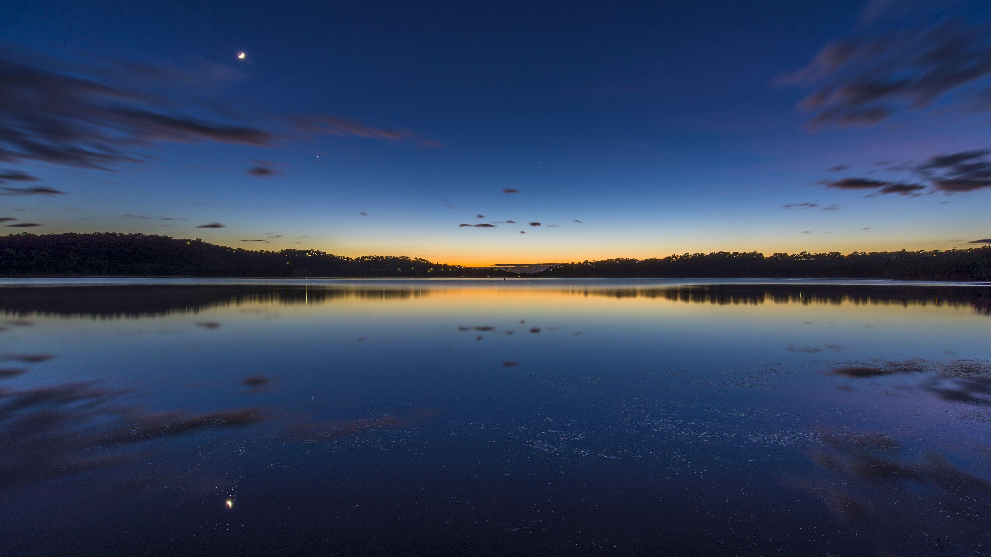 3840x2160 Free download nature lake sunset landscape ultrahd 4k wallpaper